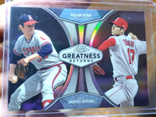 2019 TOPPS CHROME BASEBALL SP NOLAN RYAN/SHOHEI OHTANI -GREATNESS RETURNS- REF