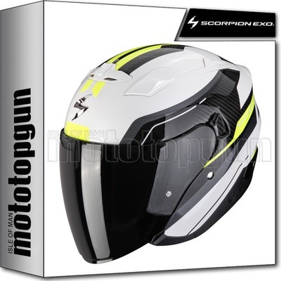 SCORPION JETHELM FÜR MOTORRAD EXO-230 HIPE WEISS SCHWARZ NEONGELB XL