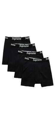 Supreme x Hanes Boxer Briefs (4 pack) - Black - S, M, L, XL *ONLY
