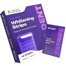 DR.DENT Teeth Whitening Strips   14ct   Enamel Safe  Non-Toxic
