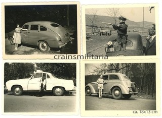 6x Orig. Foto Pkw Auto Oldtimer ca. 1950'er Ford Vedette Borgward Opel Renault