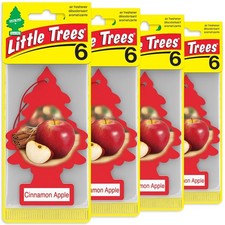 Little Trees Hanging Car and Home Air Freshener, Cinnamon Apple Pack of 24