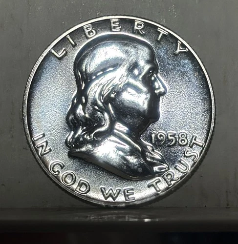 1958 Gem  Proof  Franklin  EYE CANDY " Blazing  Original  Luster "  #1231 ~  14
