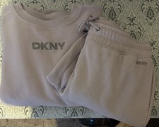 Women's DKNY sport Mauve/pink Sweatshirt / Sweatpants Jogger Set Size Medium