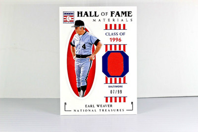 2021 PANINI HALL OF FAME CLASS OF 1996 1 PATCH /99 EARL WEAVER #HOF-EW (BS1)
