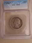 1932-D Denver Silver Washington Quarter
