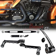 For 08-13 Harley Touring Heel Toe Shifter Lever + Shift Linkage +Brake Arm Black