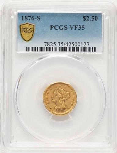 1876-S Liberty Head Gold — photo from the most recent tracked eBay sale