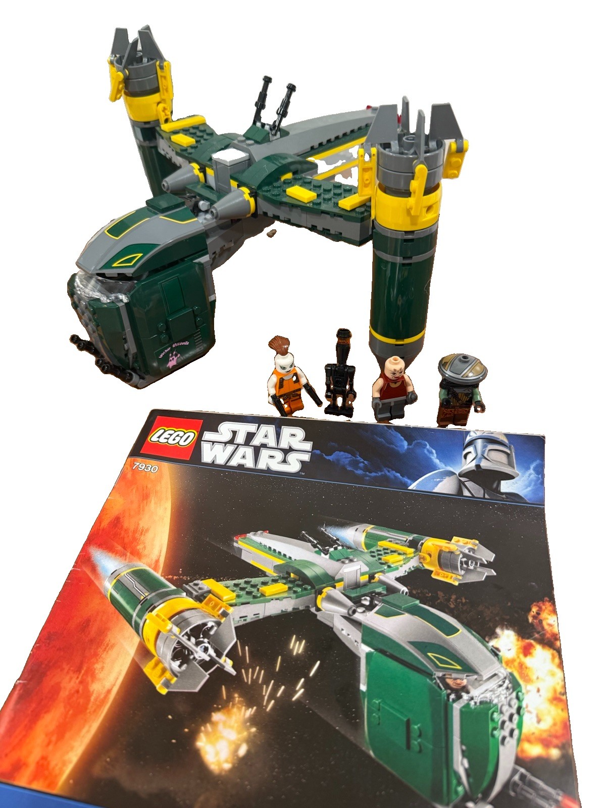 LEGO Star Wars Bounty Hunter Assault Gunship & Minifigures 99% Complete 7930