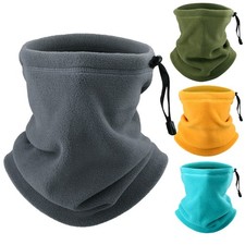 Winter Adjustable Fleece Neck Warmer Gaiter Ski Face Mask Scarf for Cold Weather