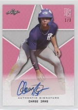 2020 Leaf Perfect Game National Showcase Pink 1/3 Chase Jans #BA-CJ2 Auto nd3