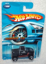 Hot Wheels 2005 #168 Hummer H3T flat black,excellent card,i combine shipping