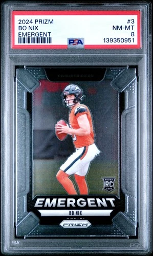 2024 PANINI PRIZM EMERGENT #3 BO NIX PSA 8