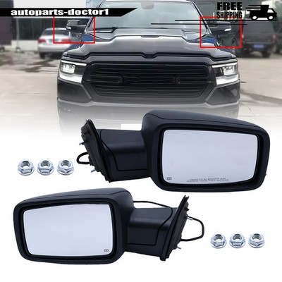 1 Pair Manual Fold Side Mirror For Dodge Ram 2500 3500 4500 5500 2013-2018 New