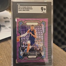 Panini 2024-25 Prizm Draft Picks Victor Wembanyama #99 Purple Wave SGC 9