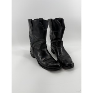 Vintage Corbin Moto Boots Black Leather USA Made Biker Riding 7.5 Workwear Biker Corbin Roadmaster Boots main image 3