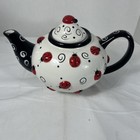 Ladybug Ceramic Teapot, Burton+Burton, Unique Swirl & Ladybug Teapot