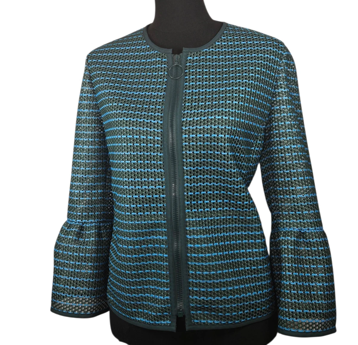Veste Akris Vert Lime En Velours Côtelé Coton/cachemire - Taille US 8 - Occasion Très Bon état