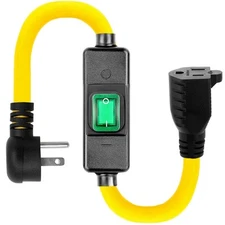 3-Prong Outdoor Waterproof Extension Switch Cord, in-Line On/Off Switch Exten...