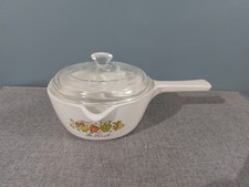 Corning Ware Spice O' Life P-89-B & P-82-B 2-1/2 Cup Spout Pan w/Pyrex P81C Lid