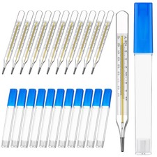 MAGICLULU 12Pcs Glass Oral Temperature for Adults Precise Measurement Full 