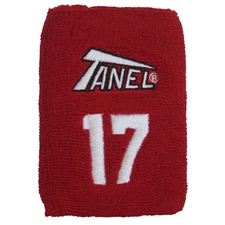 Tanel 360 Custom Baseball/Softball Wristbands - Red - #17