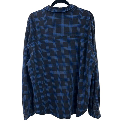 Polo Sport Ralph Lauren Vintage Black Blue Plaid Flannel Shirt Mens XL - Picture 5 of 5