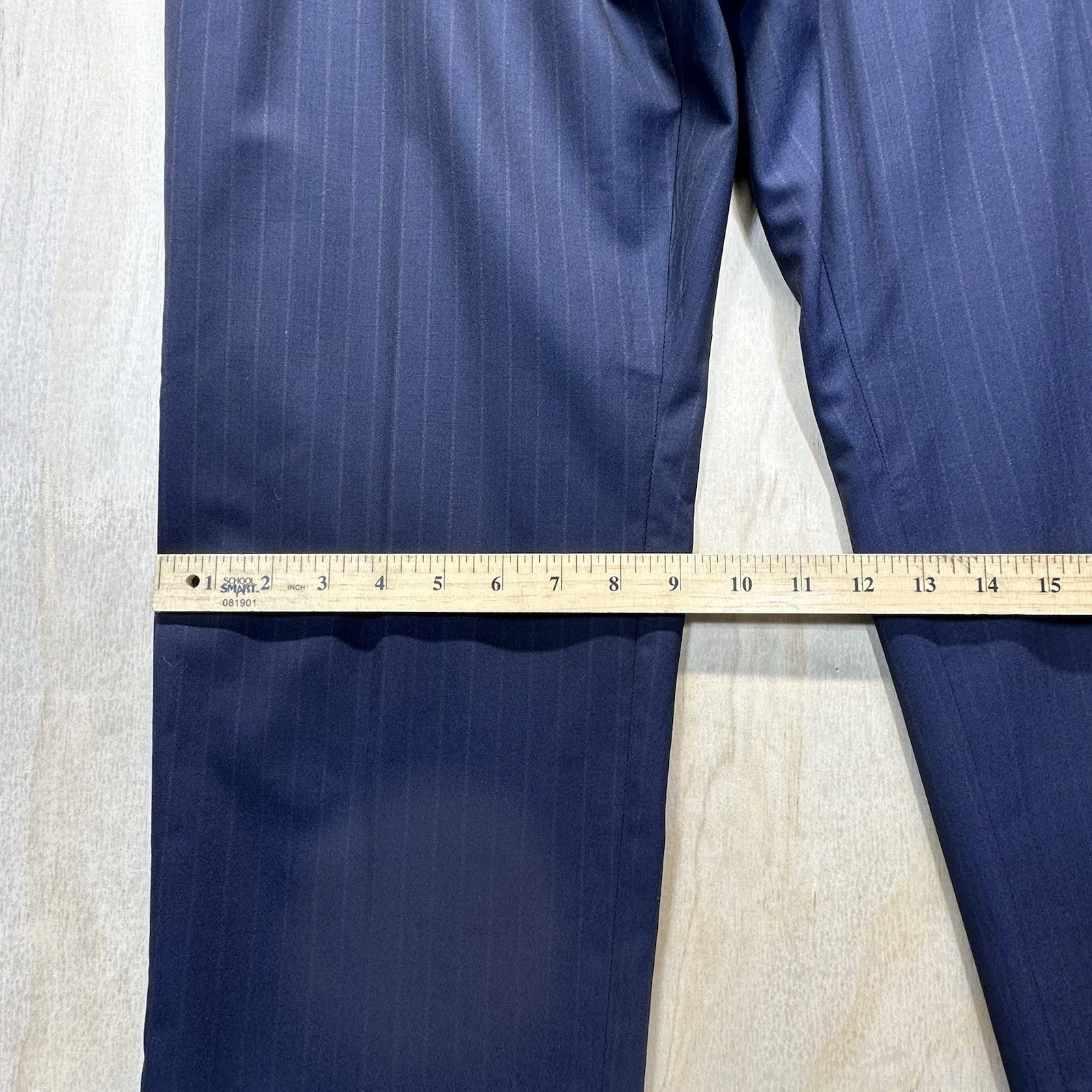 Pantaloni ALEXANDER MCQUEEN uomo vintage 08’ blu navy gessato taglia 34