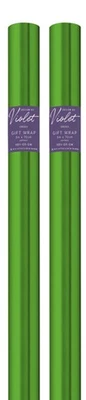 CARDS GALORE ONLINE 6m Foil Effect Gift Wrapping Paper - 2 x 3m Roll's - Plain Green