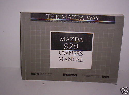 1989 Mazda 929 Owner's Manual | eBay