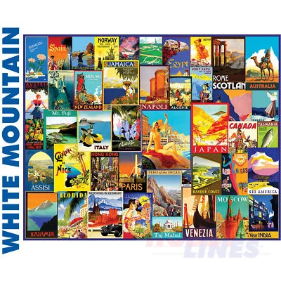 WHITE MOUNTAIN PUZZLES World Tour 1000-teiliges Puzzle WEISSER BERG 1732 Super Deluxe