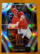 2020 Panini Select 25 Man Prizm Refractor Mike Trout Card #25M-CF