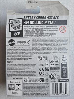 2024 Hot Wheels 181/250 HTB53 Shelby Cobra 427 S/C, HW Rolling Metal 1/5