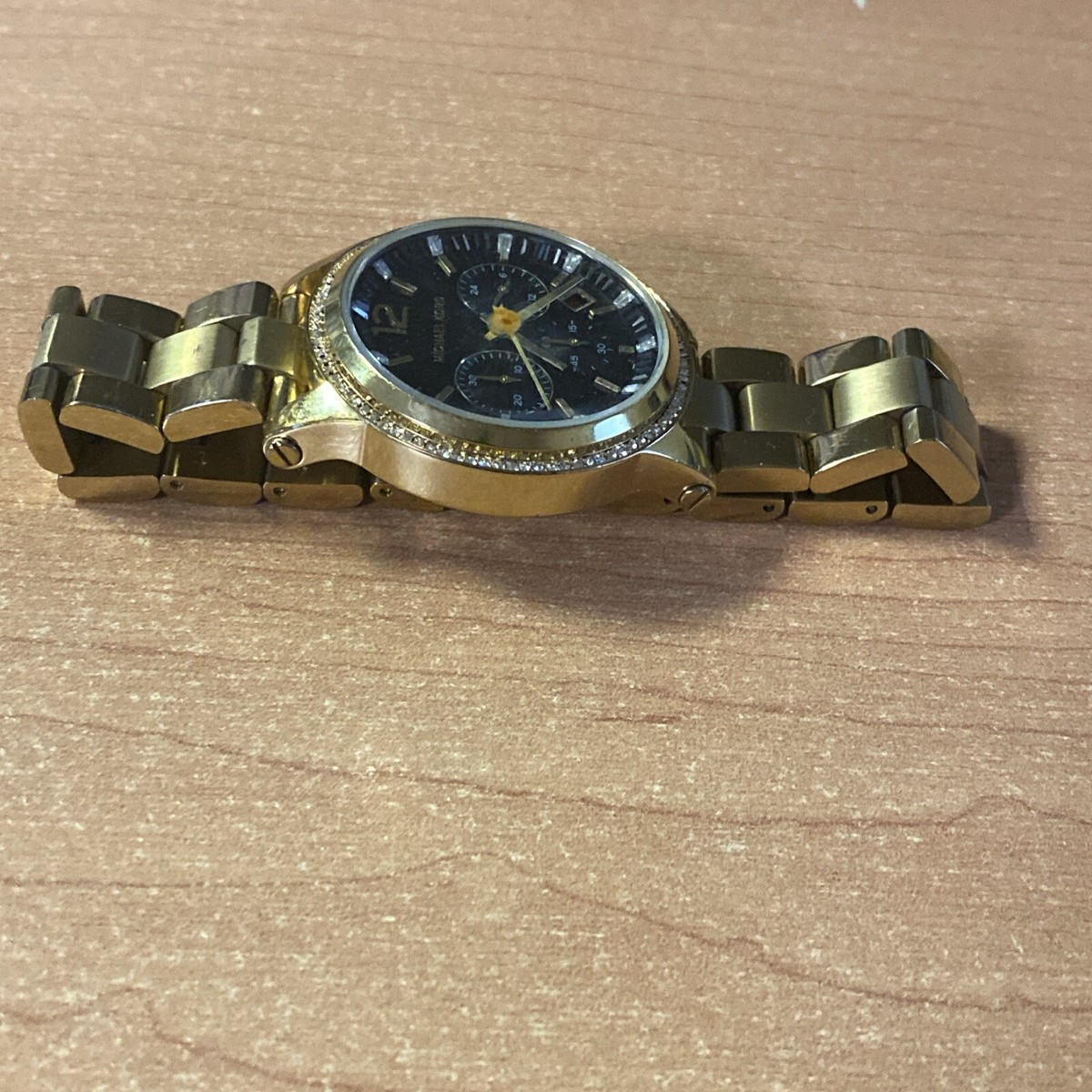 MICHAEL KORS MK6063 Heidi Chronograph Crystal Black Dial 