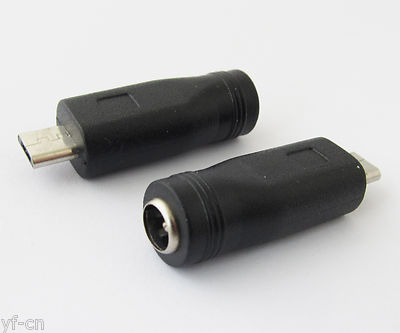 200pcs DC Power Supply 5.5x2.1mm Female to Micro 5pin USB Male Adapter Converter
