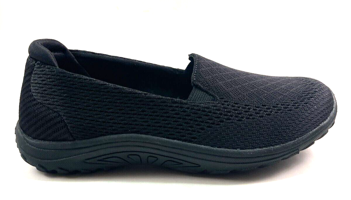 Skechers 158861 Black Relaxed Fit Memory Foam Slip On Loafer Shoe