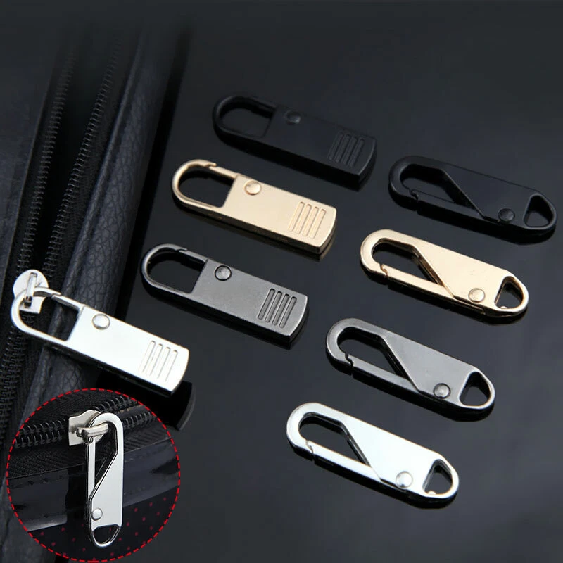 5/3pc Metal Zipper Pull Tab Replacement Puller Zip Extender for Bag Jacket  Coat.