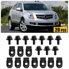 For GM Honda Truck Body Bolts & U-nut Clips M6-1.0 x 20mm- 10mm Hex- 20pcs