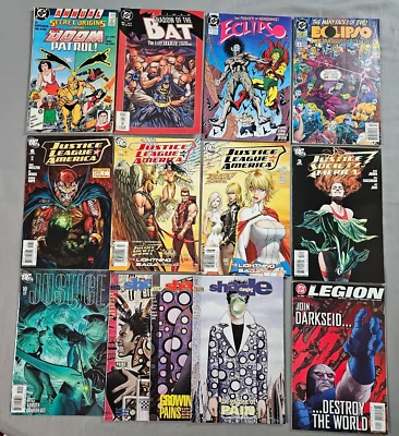 Lot of 13 DC Comic Books Batman Justice League Doom Patrol Eclipso Shade 1987 - Image 1 of 4