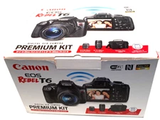Canon EOS Rebel T6 Digital Camera Premium Kit 18MP SLR 1080P WIFI 18-55mm 75-300