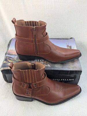 Alberto Fellini Brown Boots Amazon.com | Alberto Fellini Men main image 3