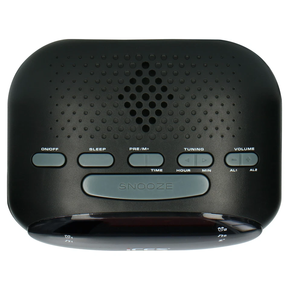 Ices ICR-210 Black - FM Uhrenradio, Schwarz - Bild 3 von 4