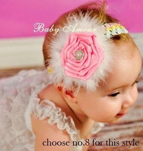 NEW Peony flower/baby/girl/headband/photo prop/christening *Newborn - 3 years*