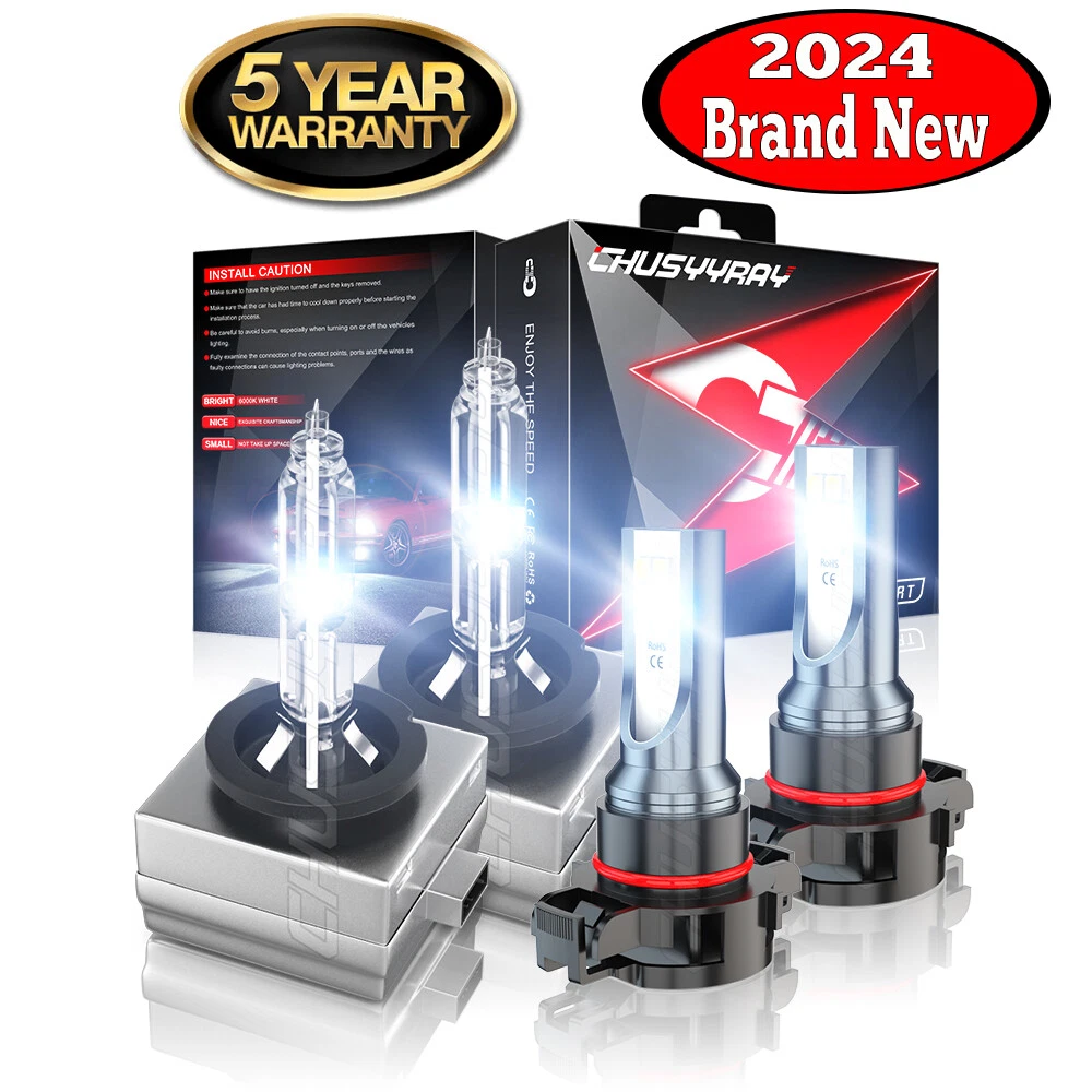For Jeep Cherokee 2014-2018 4pc Xenon HID Headlight HI/LO & LED Fog Light Bulbs