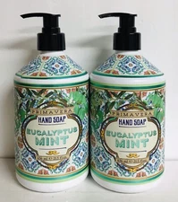 2 Bottles Home & Body Co. ~ Eucalyptus Mint Hydrating Hand Soap 21.5 fl oz Each