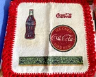 Vintage Ice Cold Coca Cola Penney Towel Golf Towel with Red Needlework - Display