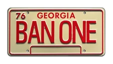 Smokey and the Bandit | 1977 Trans Am | BAN ONE | STAMPED Prop License Plate