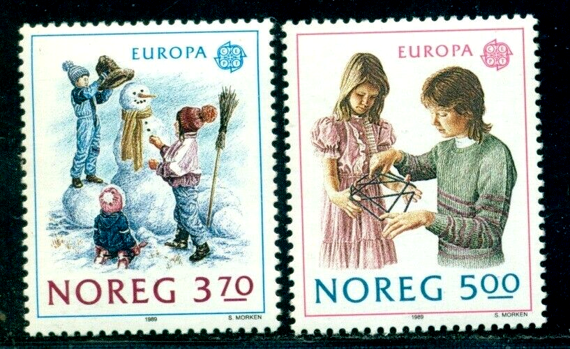 1989 Children's Games,Build a snowman,Cat's cradle,Norway,Mi.1019