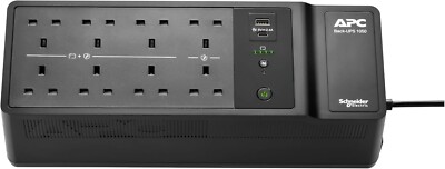 APC USV für Zuhause, 1050VA USV Batterie Backup mit AVR, 8x britische BS1363A Steckdosen