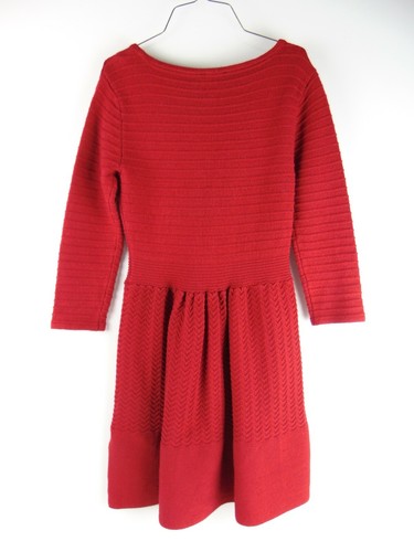 Jessica Simpson Red Knit Dress Womens M 3/4 Sleeve - Picture 2 of 10